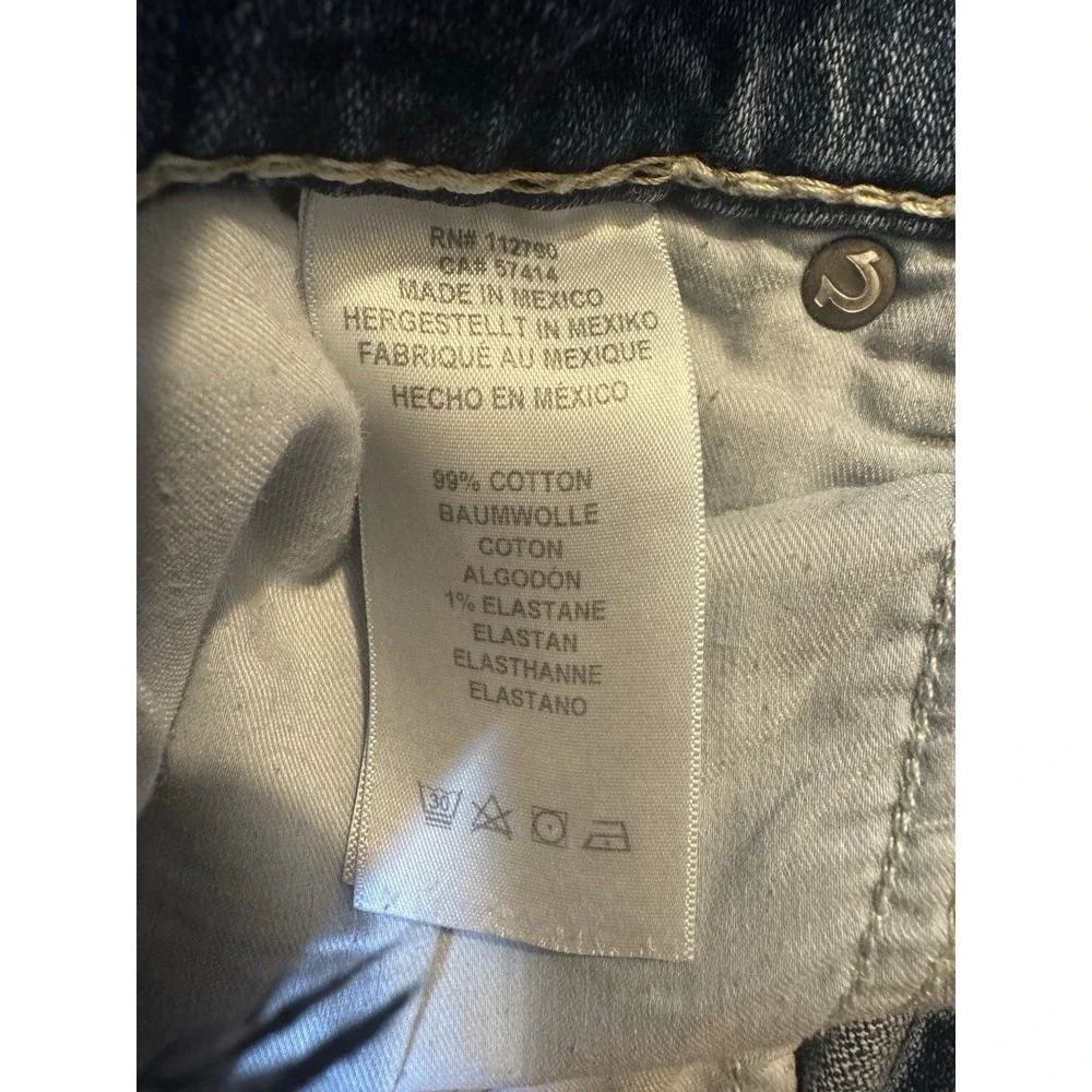 True Religion Jeans Mens 31x32 Light Wash Ricky Relaxed Straight Flap Big Tag